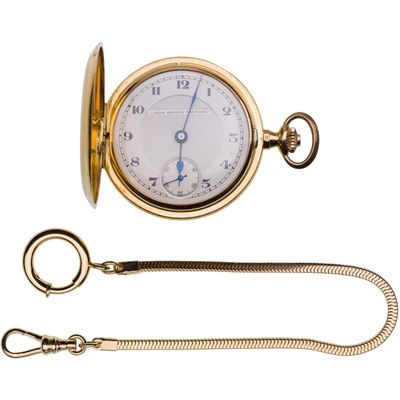 Sale Photo Thumbnail #370: Jack Watch 18k Yellow Gold Hunter Case Pocket Watch