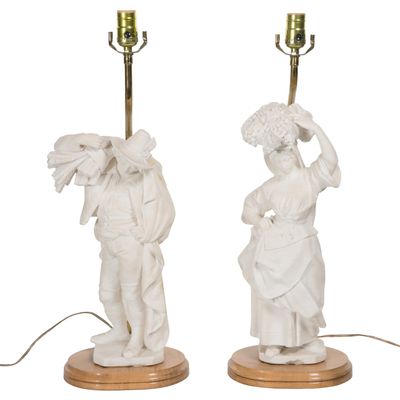 Sale Photo Thumbnail #303: Alabaster Figural Table Lamps