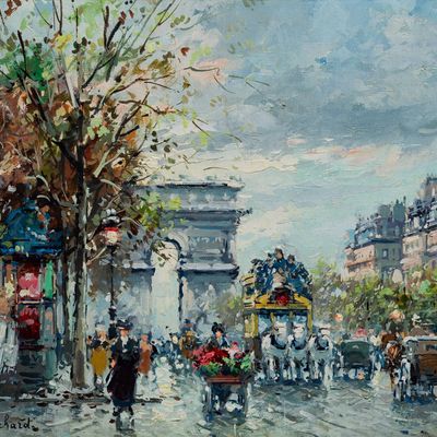 Antoine Blanchard (French, 1910-1988) 'Arc de Triomphe, Paris' Oil on Canvas