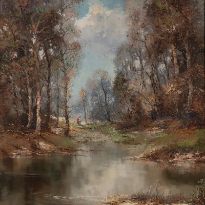 Willi Bauer (German, b.1923) Oil on Board