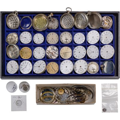 Sale Photo Thumbnail #372: Pocket Watch Part Assortment