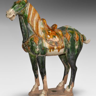 Sale Photo Thumbnail #143: Chinese Tang Style Sancai Ceramic Horse