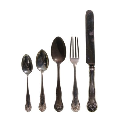 Sale Photo Thumbnail #316: Gorham Lancaster Rose Sterling Silver Partial Flatware Service