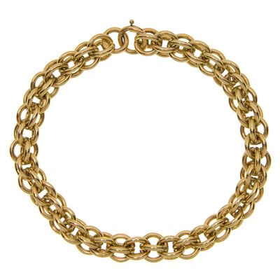 Sale Photo Thumbnail #327: Attributed to Tiffany & Co 14k Yellow Gold Bracelet