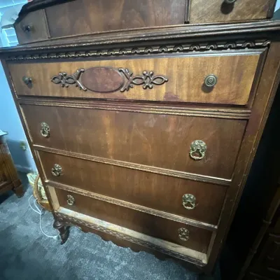 Antique highboy dresser