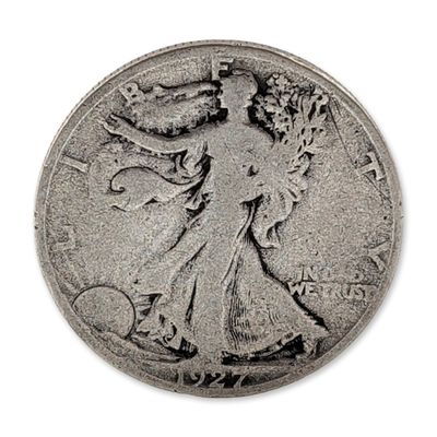 1927-S US Walking Liberty Silver Half Dollar Coin