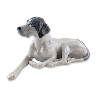 Royal Copenhagen Porcelain Pointer - Head Up Figurine