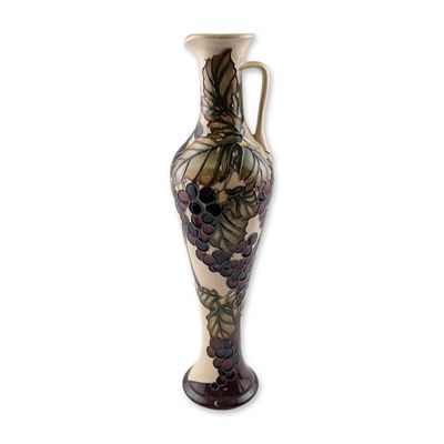 Moorcroft Vicky Lovatt Grapevine Ceramic Ewer, Signed