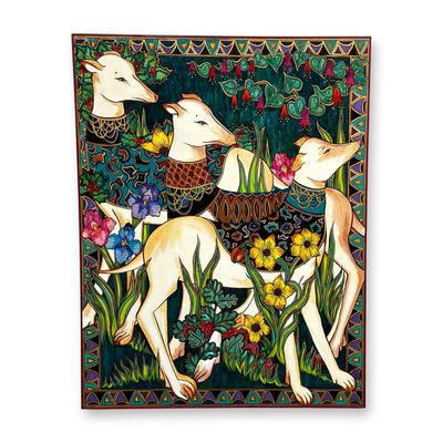 Mara Abboud (American, b. 1949), Persian Hounds, 1978