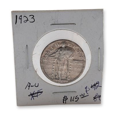 1923 US Standing Liberty Silver Quarter Coin