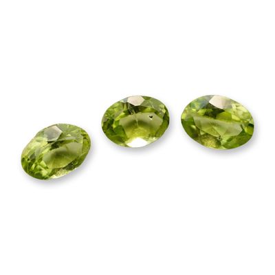 3pc Oval Peridot Gemstones