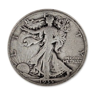 1935-D US Walking Liberty Silver Half Dollar Coin