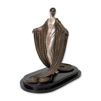 Erte (Russian/French, 1892-1990), Art Deco Polychrome Bronze Sculpture, Signed & Numbered