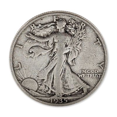 1935-S US Walking Liberty Silver Half Dollar Coin