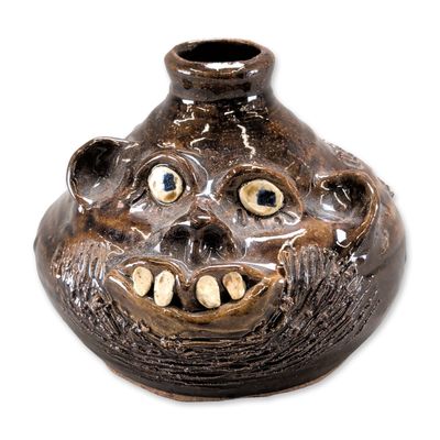 Marie Rogers Pottery Georgia Folk Art Face Jug