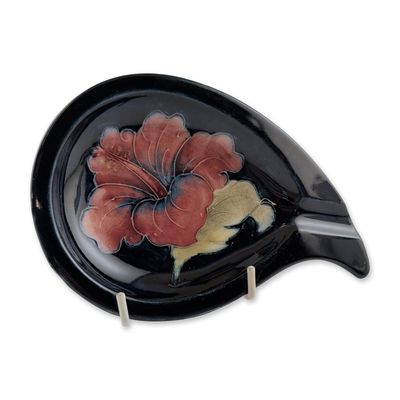 Moorcroft Hibiscus Teardrop Ashtray