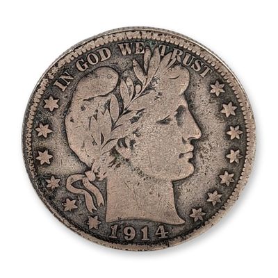 1914-S US Barber Silver Half Dollar Coin