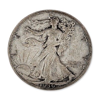 1936 US Silver Walking Liberty Half Dollar Coin