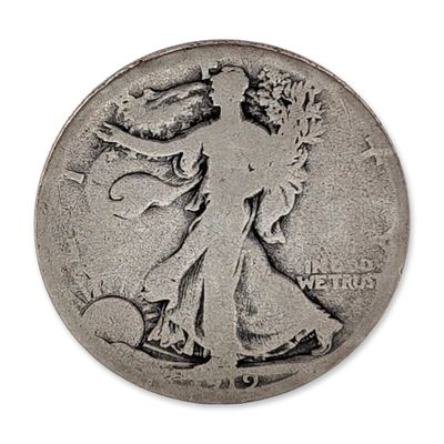 1919-D US Walking Liberty Silver Half Dollar Coin