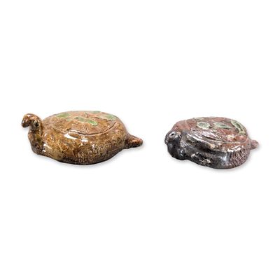 2pc Marie Rogers Pottery Turtles