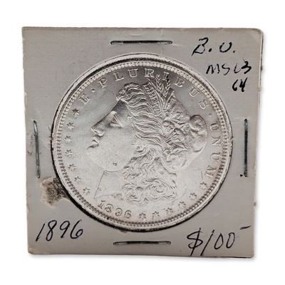 1896 US Morgan Silver Dollar Coin