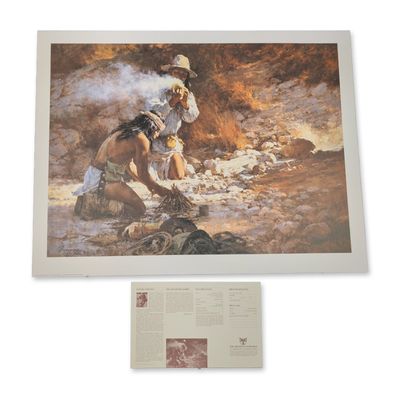 Howard Terpning "The Apache Fire Makers" Signed Lithograph