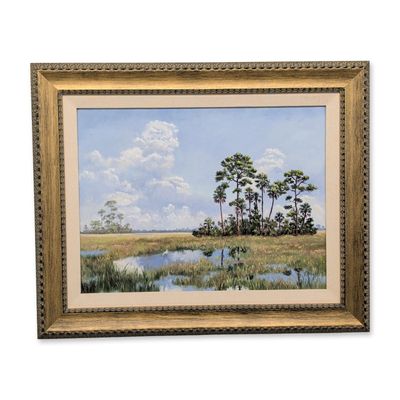 Jackie Brice (American, b. 1935), Everglades Landscape, Oil on Canvas