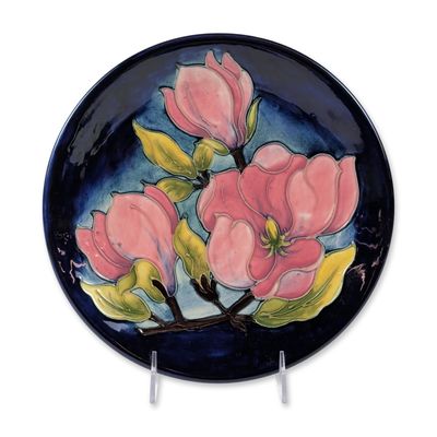 Moorcroft Magnolia Pattern Art Pottery Plate