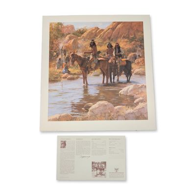 Howard Terpning (American, b. 1927), Soldier Hat, Signed Lithograph