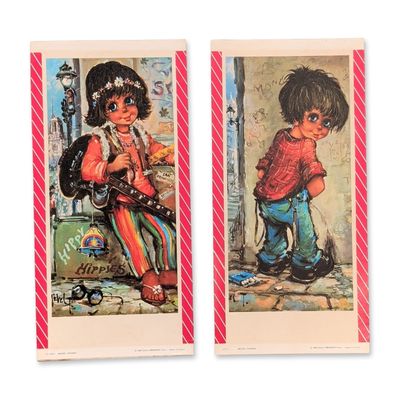 2pc Michel Thomas 1968 Big Eye Prints