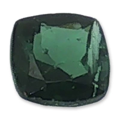 Loose 0.3 Carat Cushion Cut Green Tourmaline Gemstone