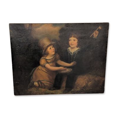 After Lemuel Francis Abbott, after Joshua Reynolds, Blowing Bubbles, Oil on Canvas