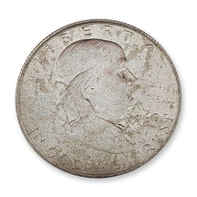 1960-D U.S. Franklin Silver Half Dollar Coin