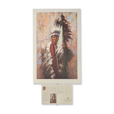 Howard Terpning (American, b. 1927), "The Strength of Eagles" Signed Lithograph