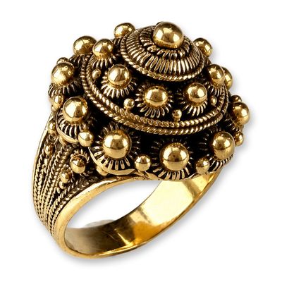 18 Karat Gold Etruscan Ring