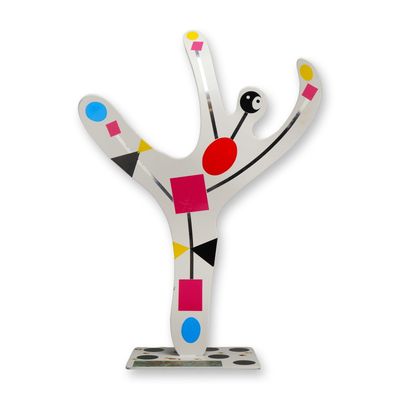 Witold Zaluski Painted Metal Abstract Sculpture