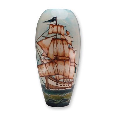Moorcroft Pottery by Sally Tuffin Limited Edition Vase, H.M.S. Sirius