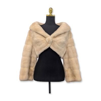 Blonde Fur Mink Bolero Jacket