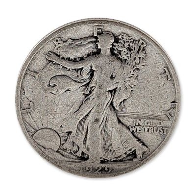 1929-S US Walking Liberty Silver Half Dollar Coin