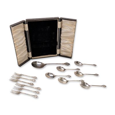 13pc EPNS Flatware Set with Case