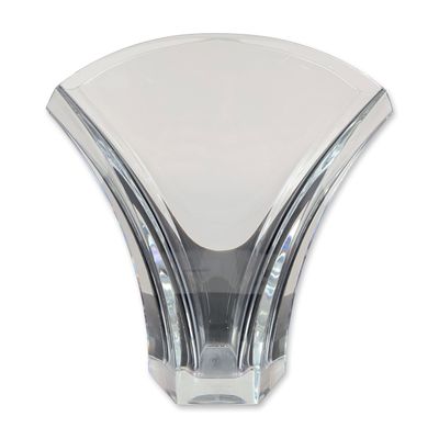 Baccarat Clear Crystal Vase, Ginkgo