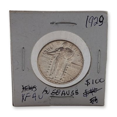 1929 US Standing Liberty Silver Quarter Coin