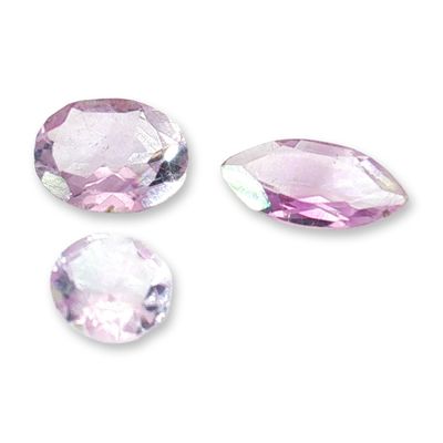 3pc Pink Amethyst Gemstones