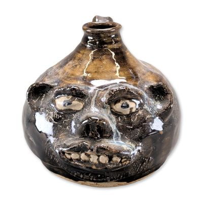 Marie Rogers Pottery Georgia Folk Face Jug