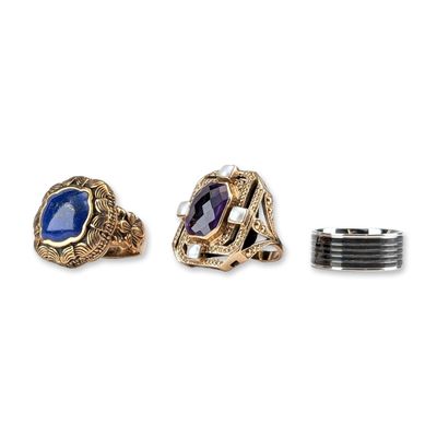 3pc Barse, Nicky Butler, and Steeltime Rings