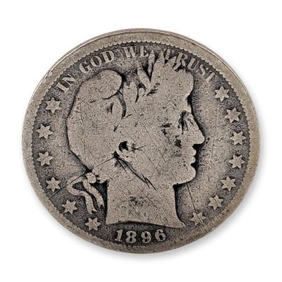1896-O US Barber Silver Half Dollar Coin- RARE