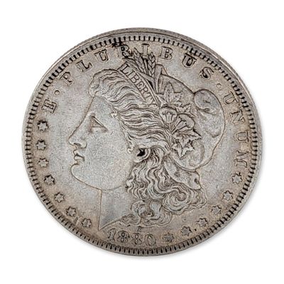 1880 US Morgan Silver Dollar Coin