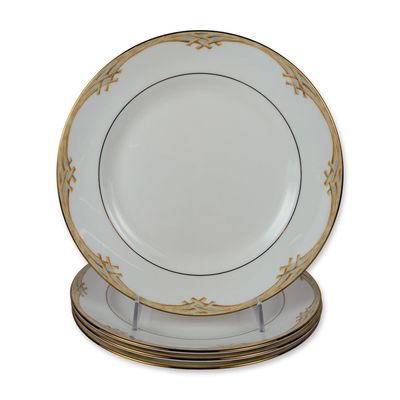 Sale Photo Thumbnail #415: 4pc Lenox British Colonial Bamboo Porcelain Plates Set