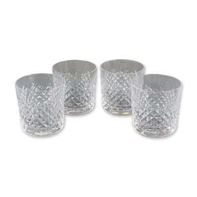 Sale Photo Thumbnail #252: 4pc Waterford Crystal Old Fashioned Tumblers, Alana Pattern