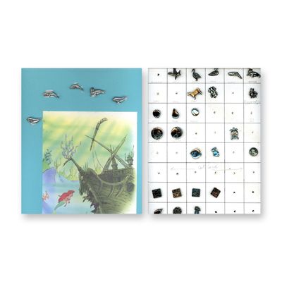 Sale Photo Thumbnail #396: 2 CARDS OF DANFORTH PEWTER BUTTONS